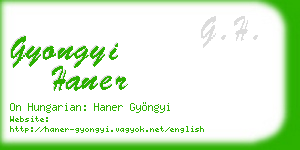gyongyi haner business card